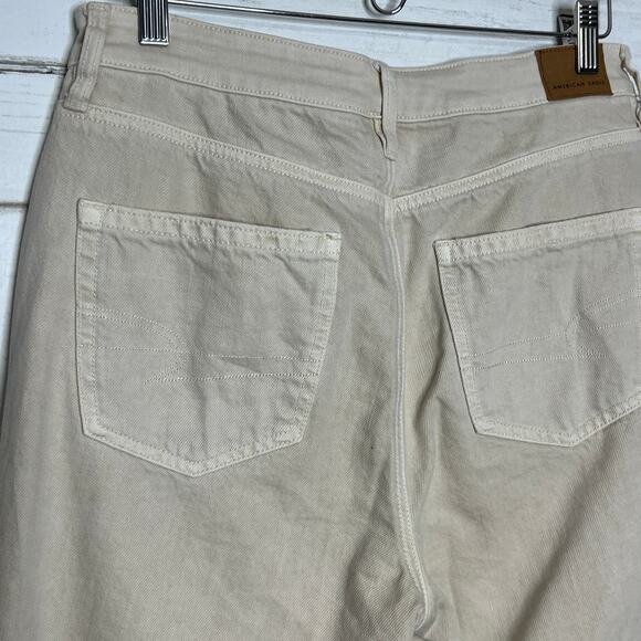 American Eagle Mom Straight Leg Jean Tan Denim Size 10 - Picture 5 of 12